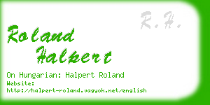 roland halpert business card